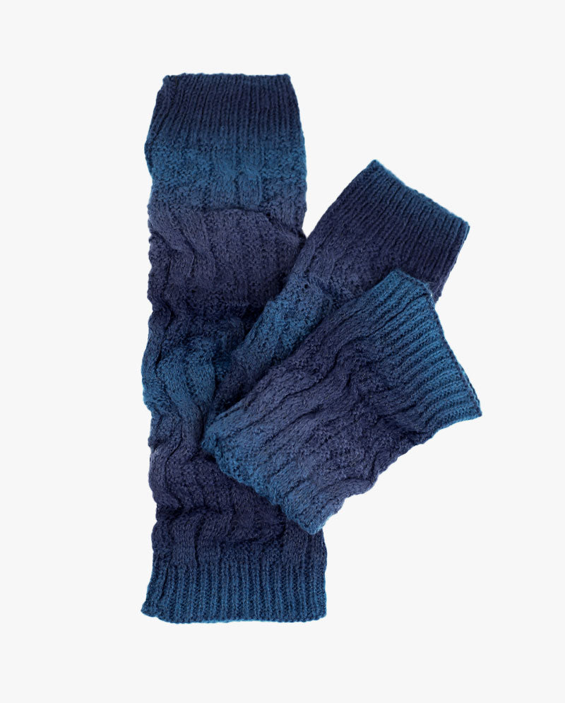 Long Women's Knit Boot Topper Leg Warmer