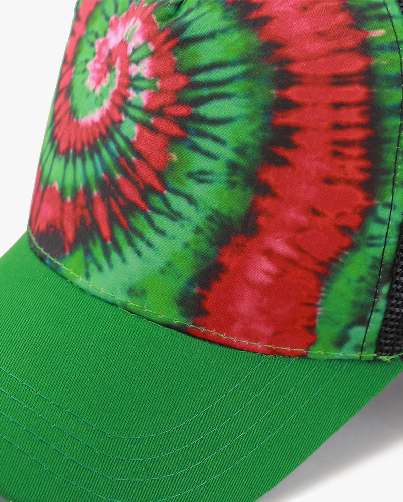 Tie Dye Print Mesh Back Snapback Trucker Cap