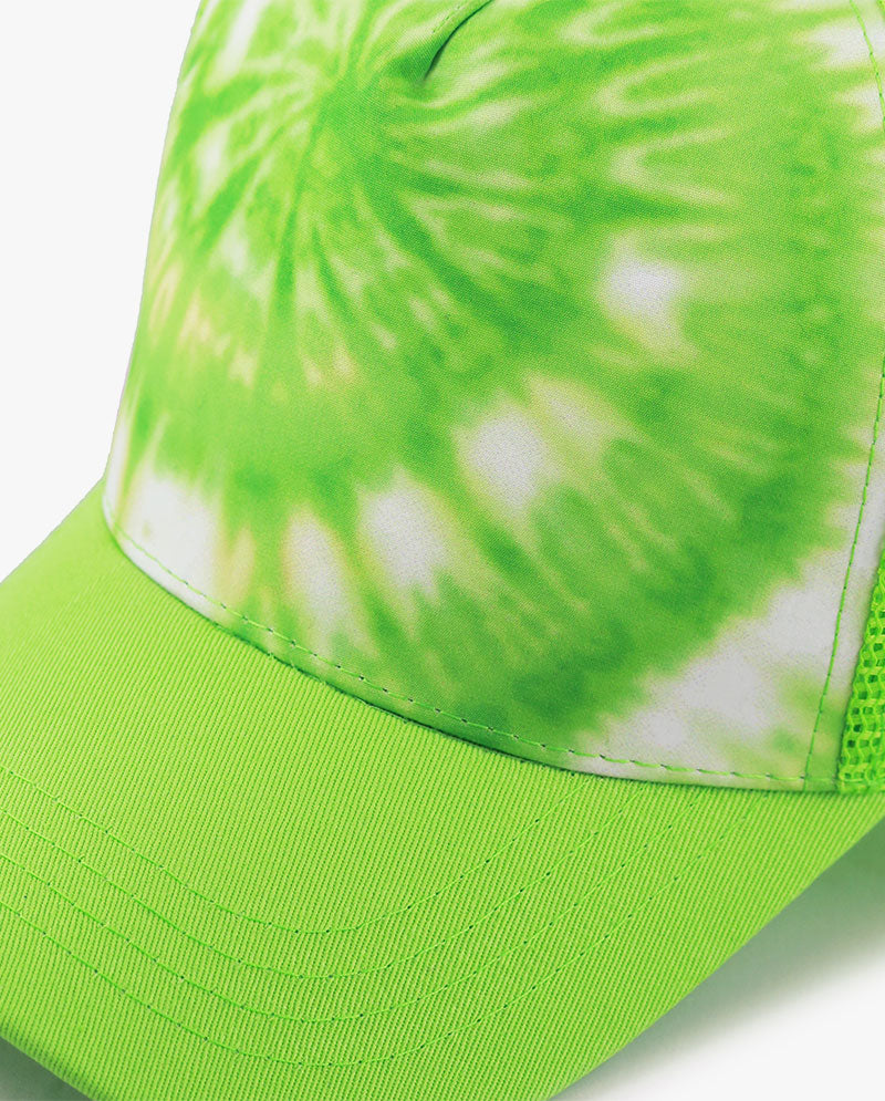 Tie Dye Print Mesh Back Snapback Trucker Cap