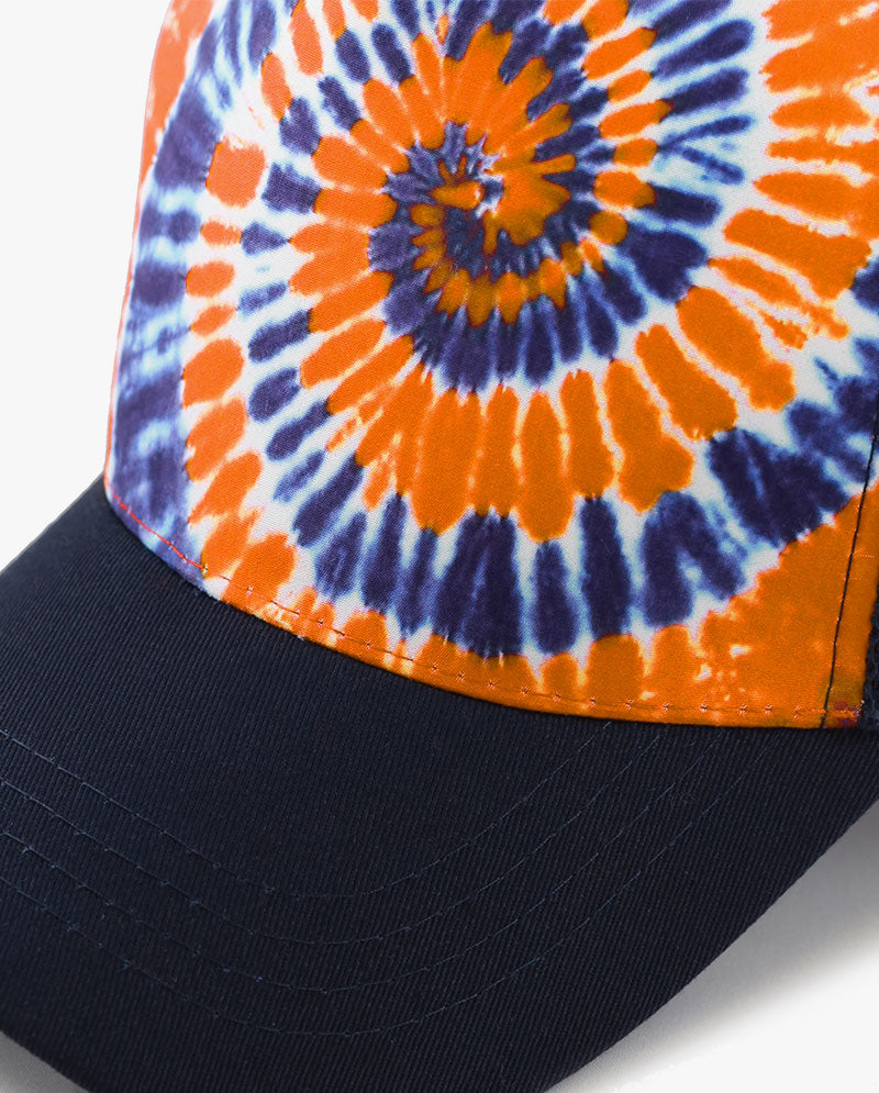 Tie Dye Print Mesh Back Snapback Trucker Cap
