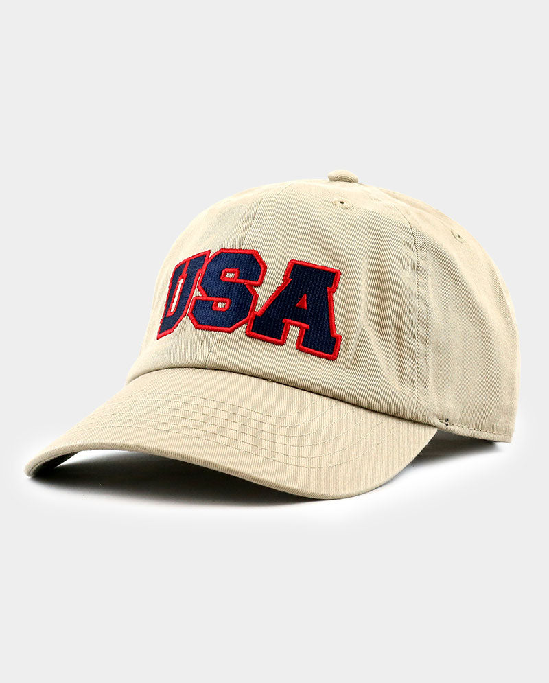 USA / America Embroidery Classic Cotton Adjustable Baseball Hat