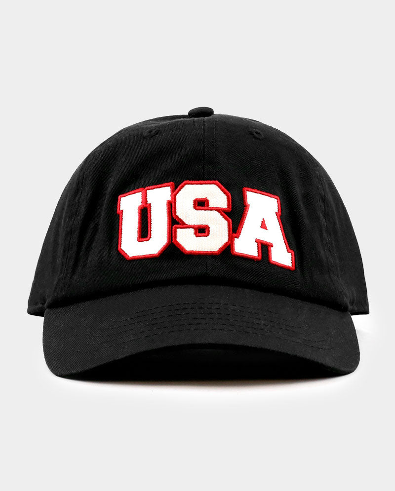 USA / America Embroidery Classic Cotton Adjustable Baseball Hat