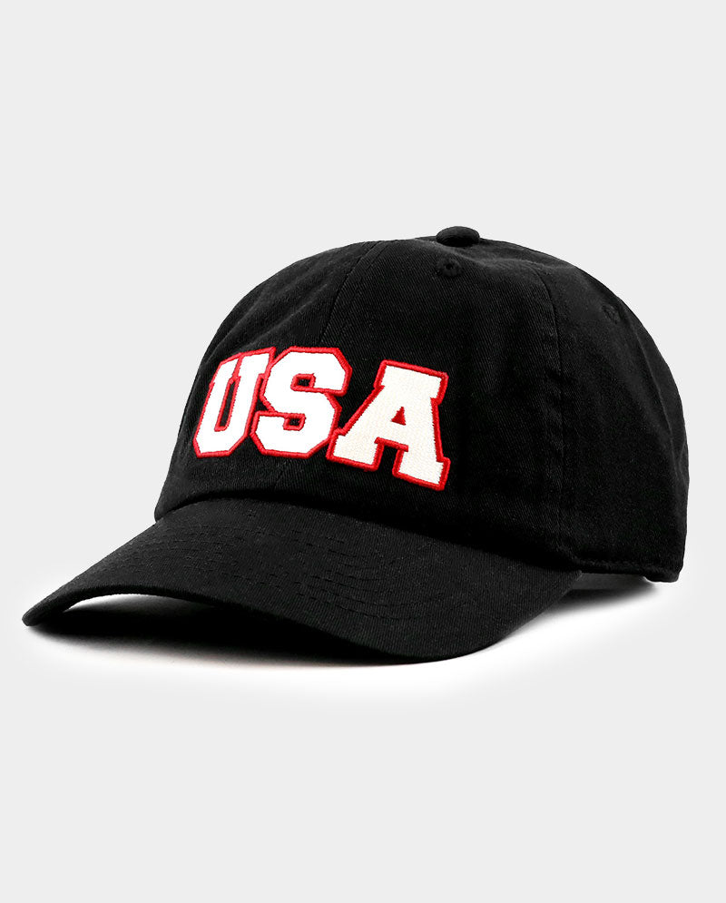 USA / America Embroidery Classic Cotton Adjustable Baseball Hat