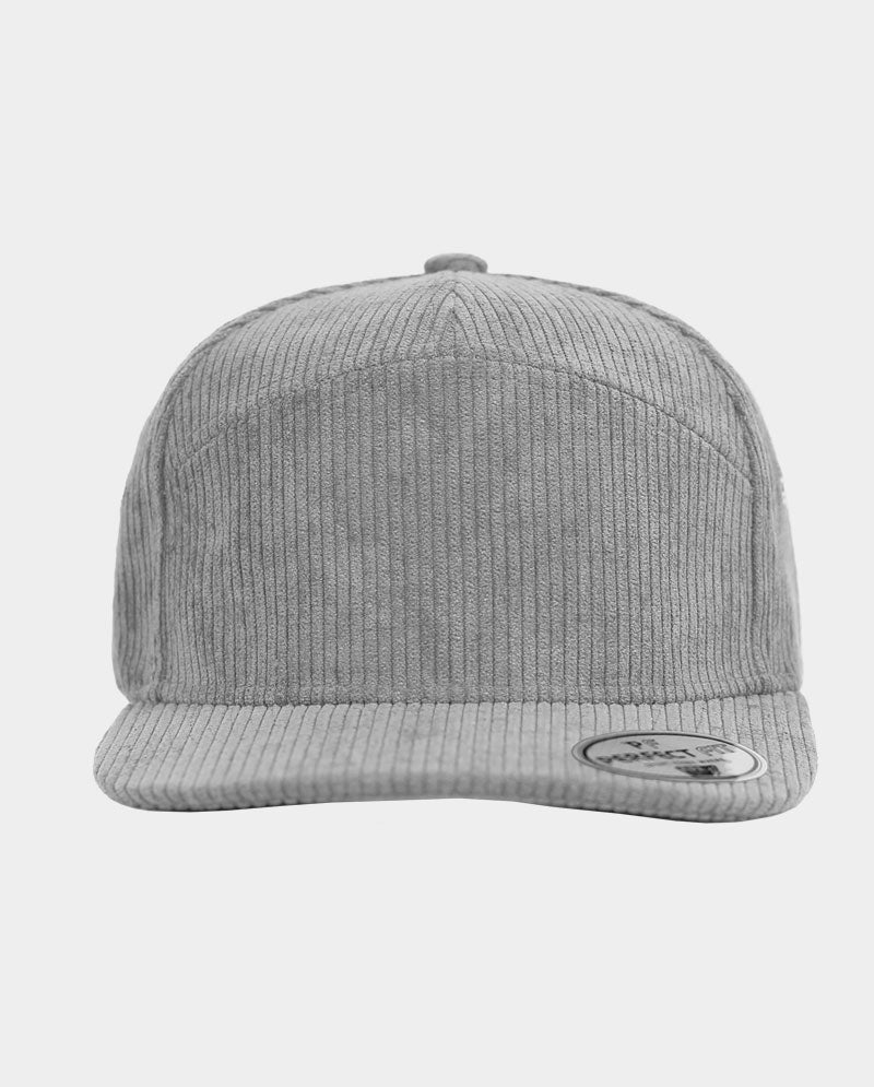 Corduroy Structured 7-Panel Snapback Cap