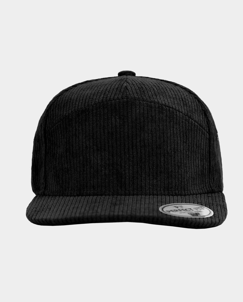 Corduroy Structured 7-Panel Snapback Cap