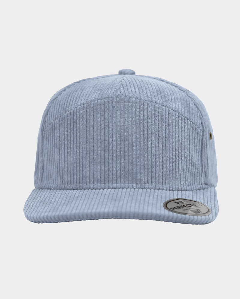 Corduroy Structured 7-Panel Snapback Cap