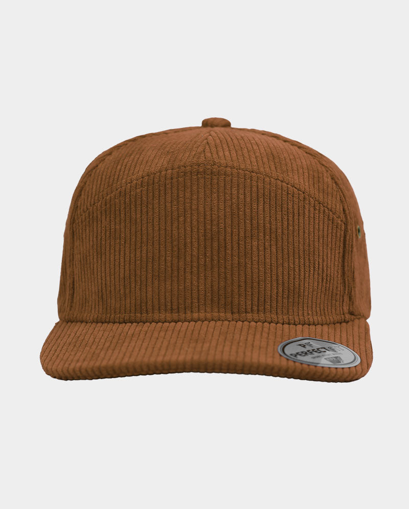 Corduroy Structured 7-Panel Snapback Cap