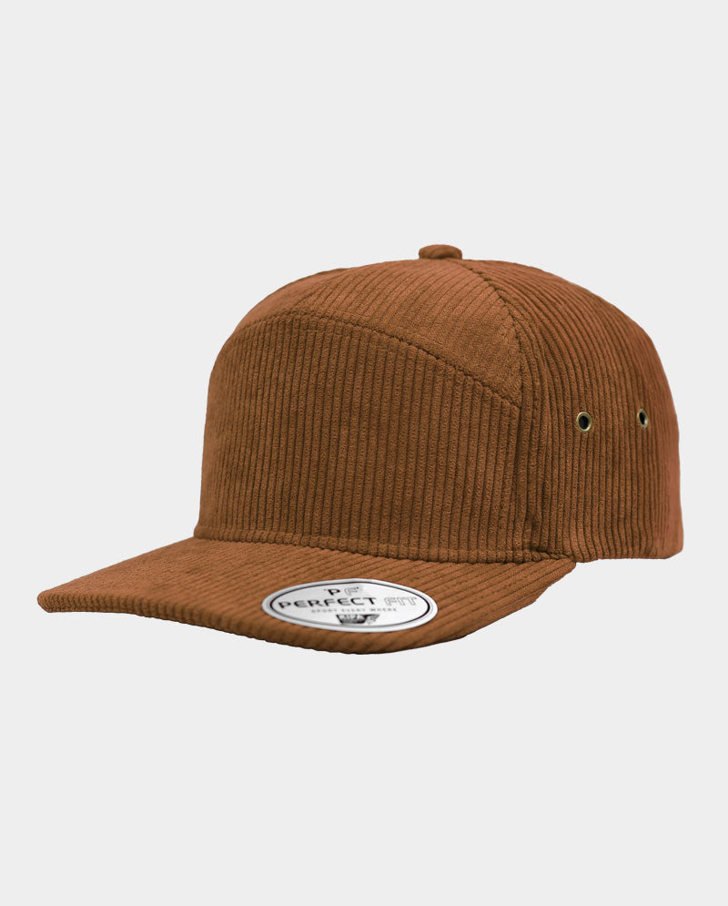 Corduroy Structured 7-Panel Snapback Cap