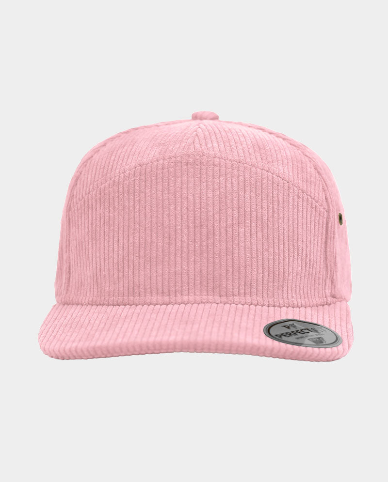 Corduroy Structured 7-Panel Snapback Cap