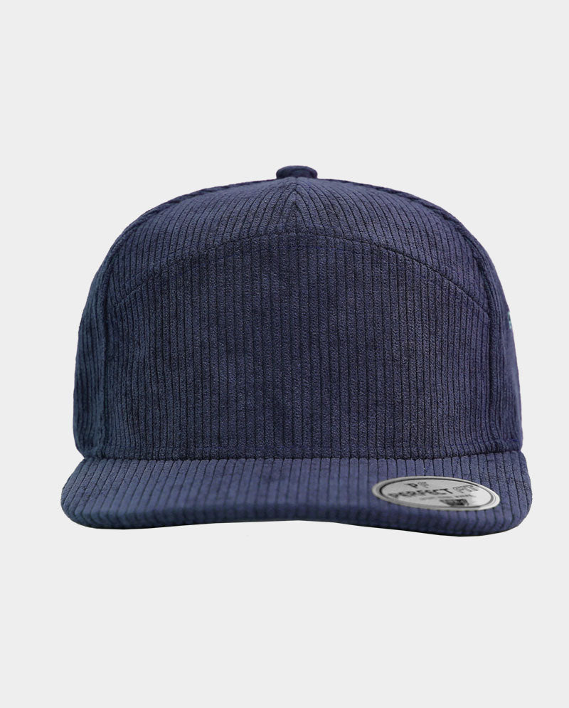 Corduroy Structured 7-Panel Snapback Cap