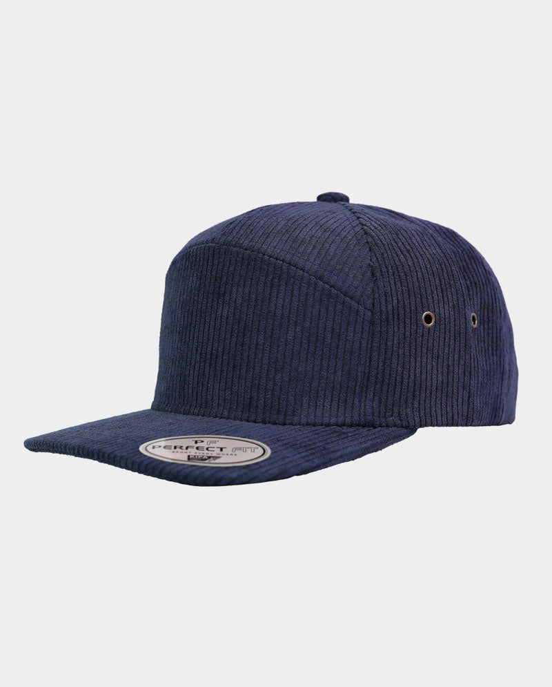 Corduroy Structured 7-Panel Snapback Cap