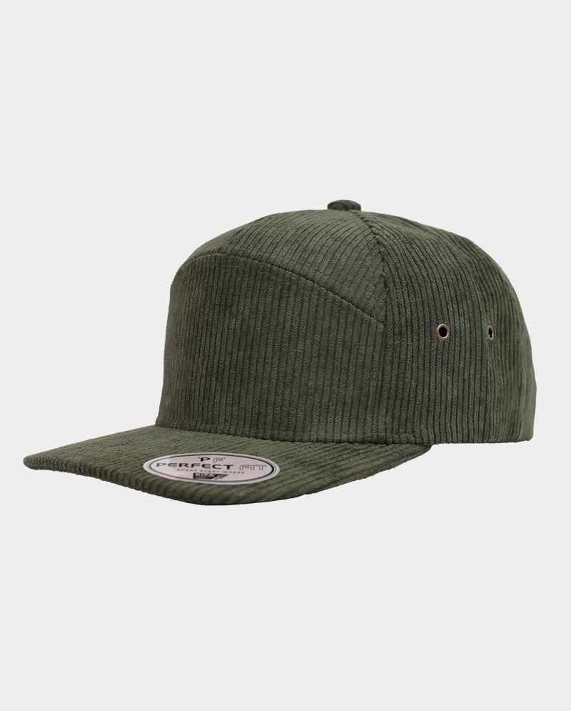 Corduroy Structured 7-Panel Snapback Cap