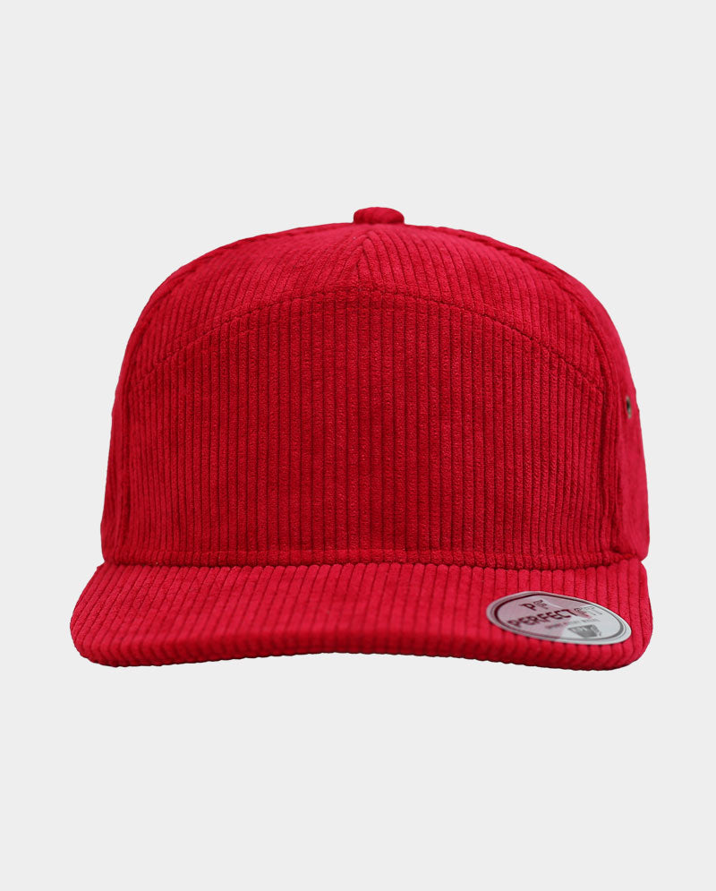 Corduroy Structured 7-Panel Snapback Cap