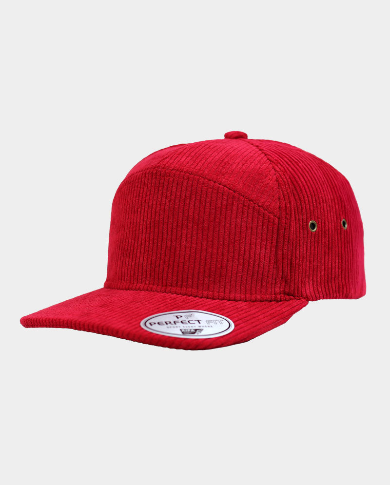 Corduroy Structured 7-Panel Snapback Cap
