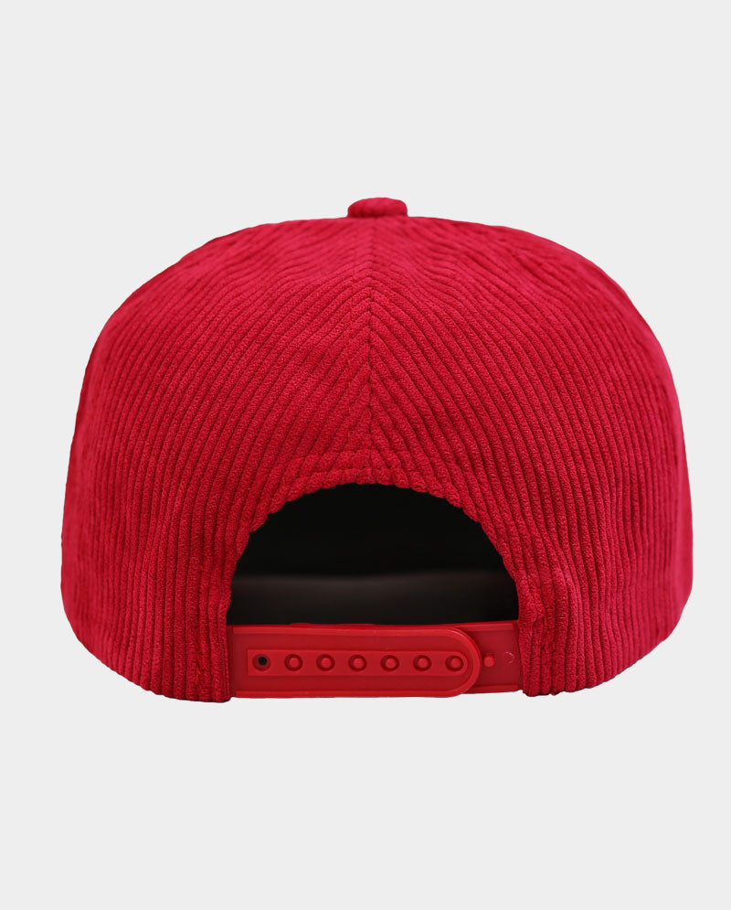 Corduroy Structured 7-Panel Snapback Cap