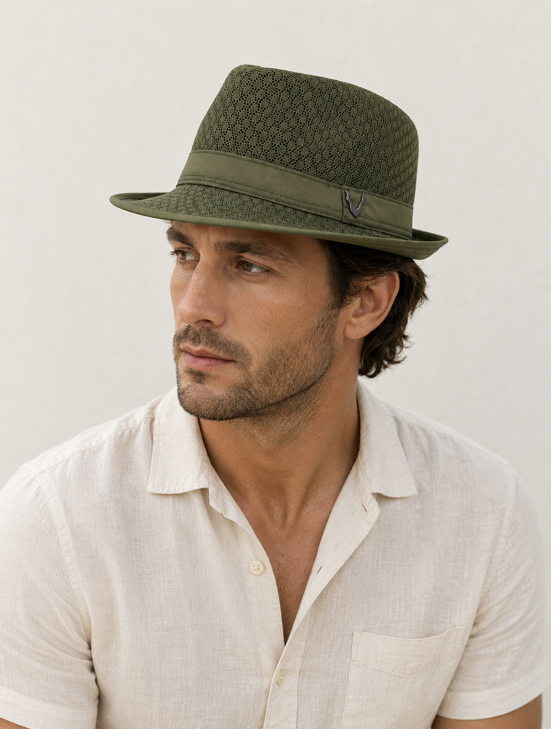 Black Horn - Lightweight Cool Soft Crushable Mesh Fedora