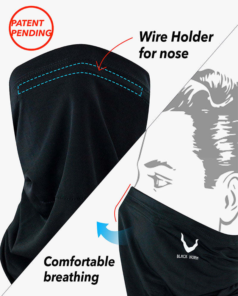 Black Horn - "NECKSK" Neck Gaiter & Warmer