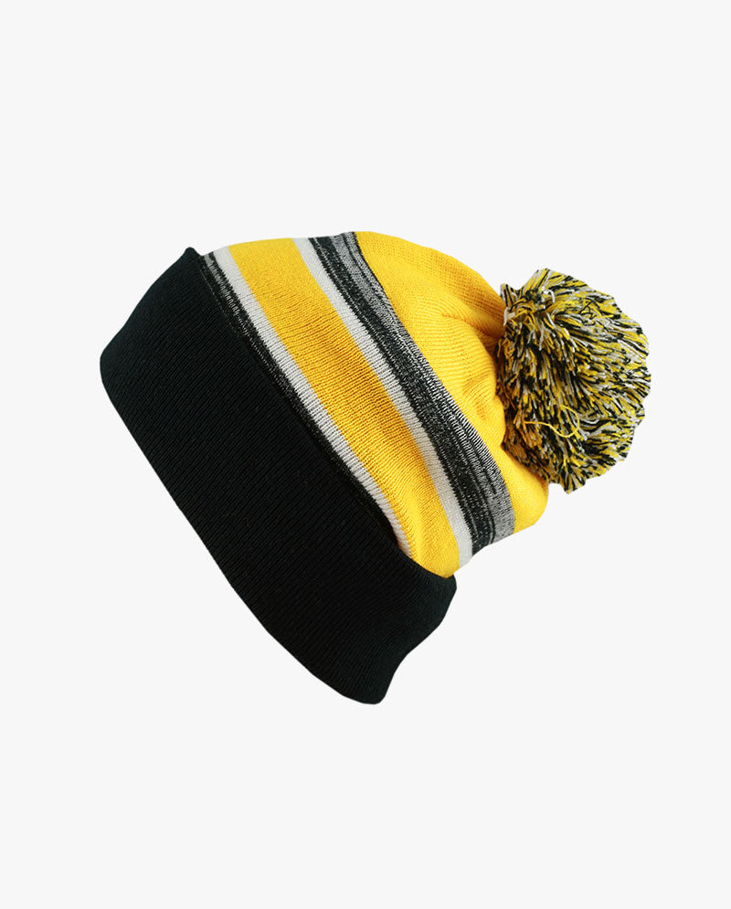 Beanie Winter Hat | Stripe Black