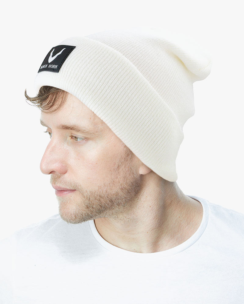 Black Horn - Made in USA Plain Beanie