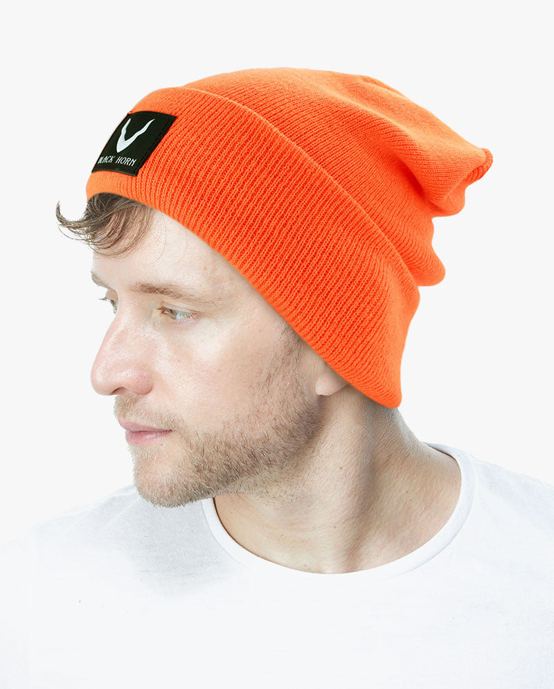 Black Horn - Made in USA Plain Beanie