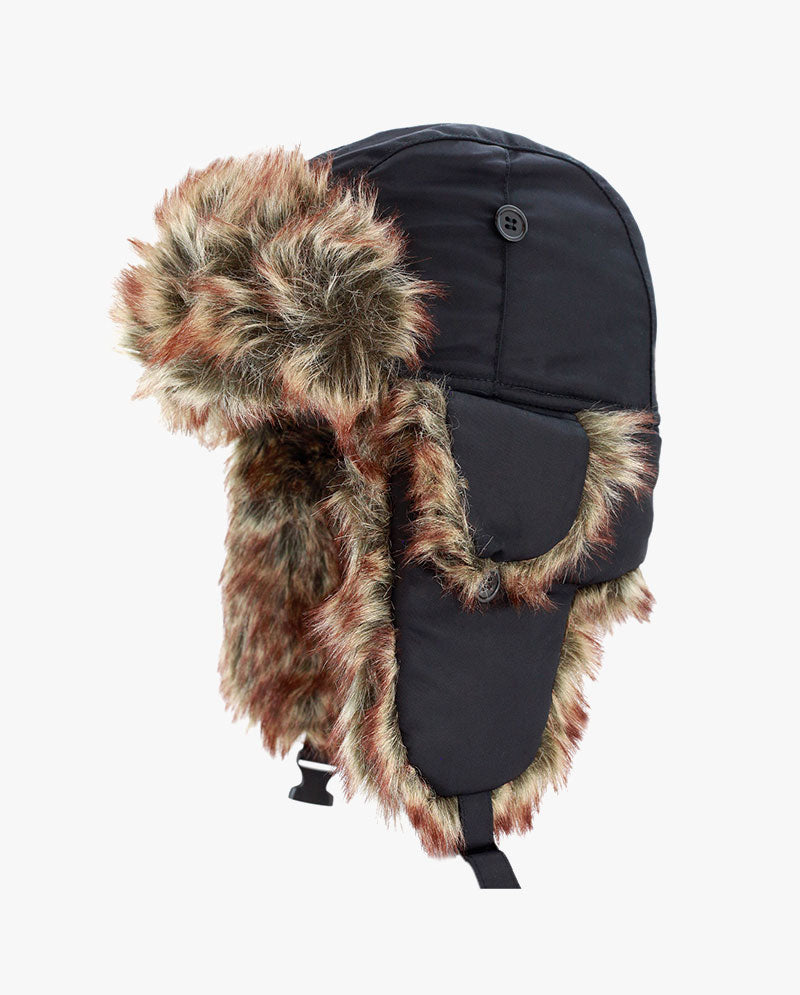 The Hat Depot - Plain Faux Fur Aviator Trapper