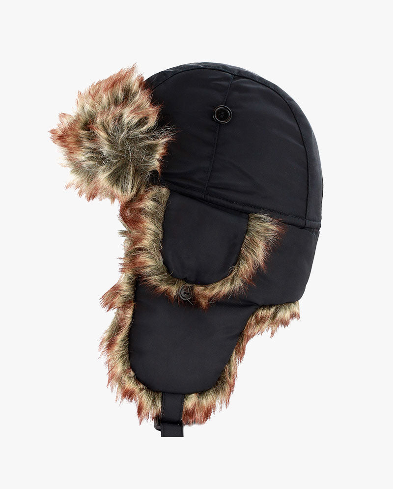 The Hat Depot - Plain Faux Fur Aviator Trapper