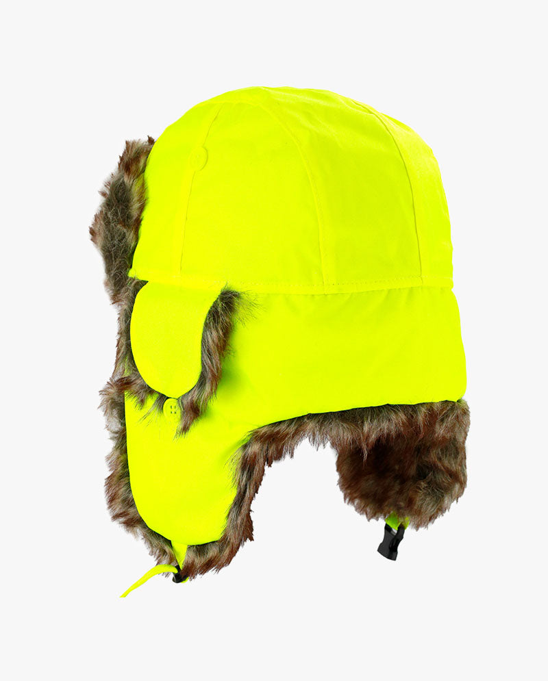 The Hat Depot - Plain Faux Fur Aviator Trapper