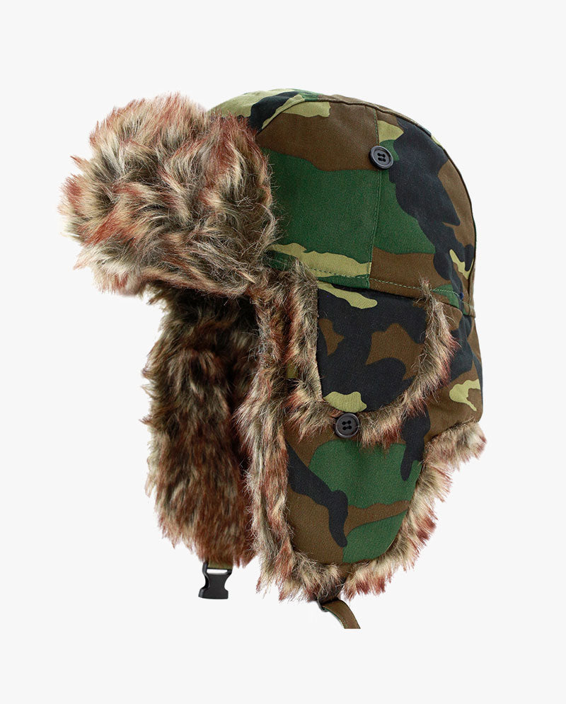 The Hat Depot Kids - Plain Faux Fur Aviator Trapper