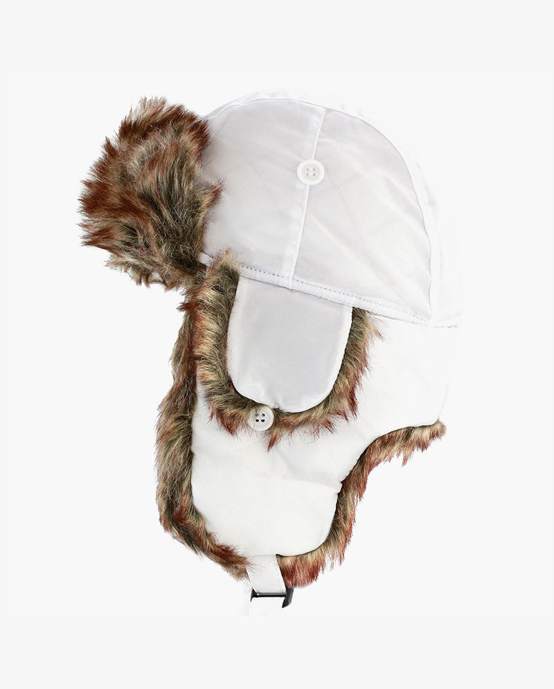 The Hat Depot - Plain Faux Fur Aviator Trapper