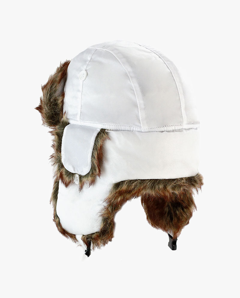 The Hat Depot - Plain Faux Fur Aviator Trapper