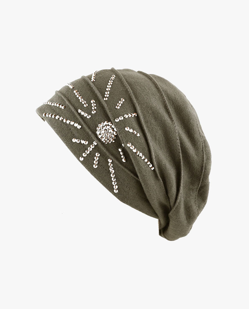 The Hat Depot - Handmade Sun Fleece Lined Slouchy Baggy Beanie