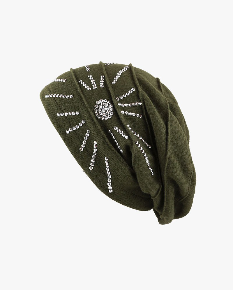 The Hat Depot - Handmade Sun Fleece Lined Slouchy Baggy Beanie