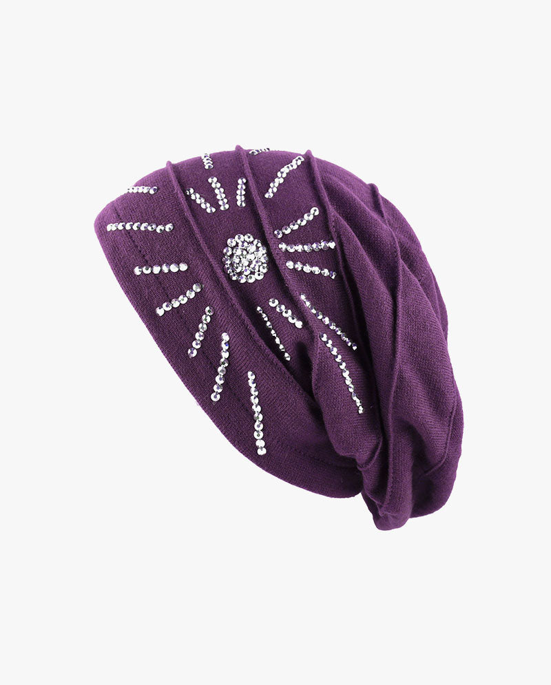 The Hat Depot - Handmade Sun Fleece Lined Slouchy Baggy Beanie