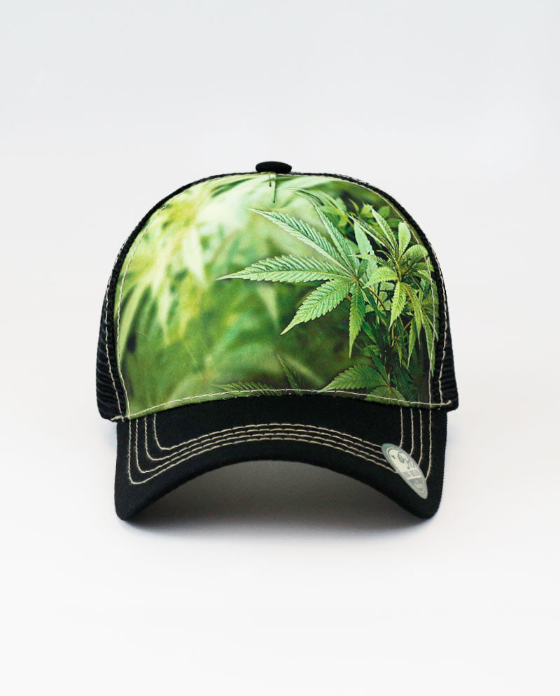 The Hat Depot - Leaf Design Mesh Trucker Cap