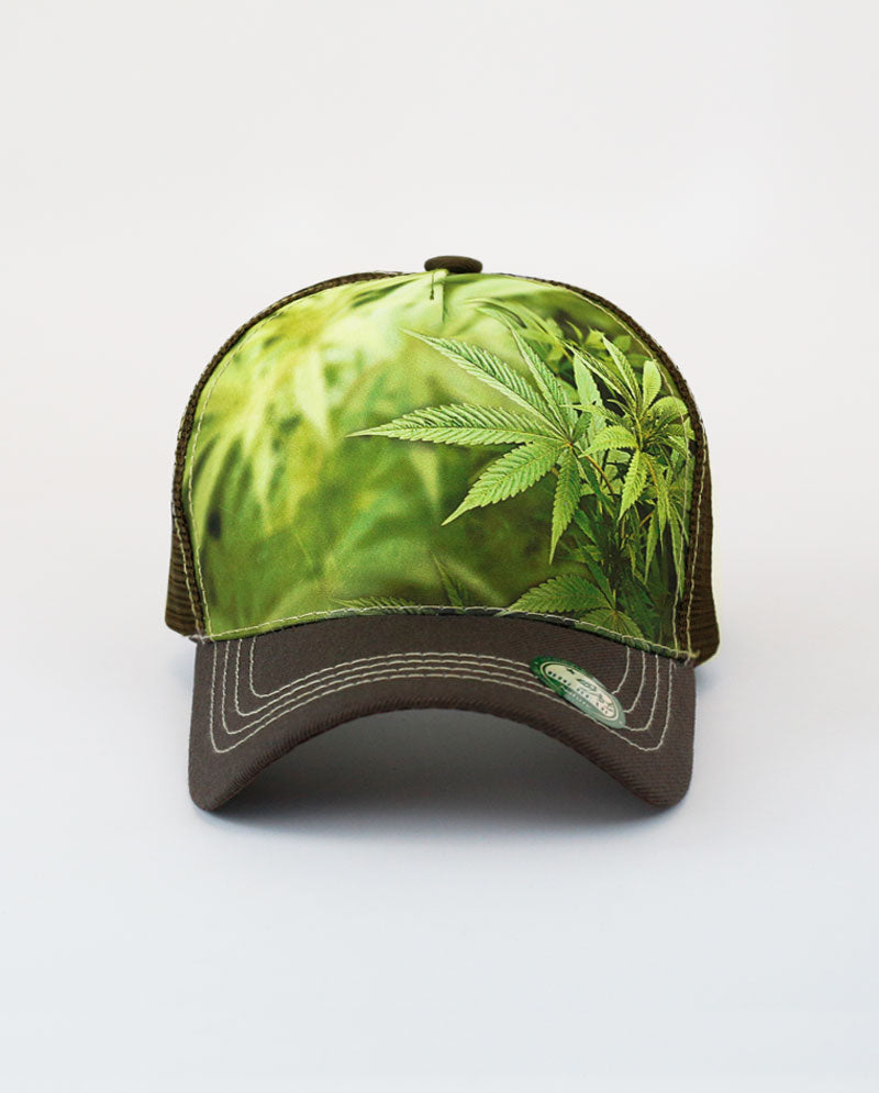 The Hat Depot - Leaf Design Mesh Trucker Cap