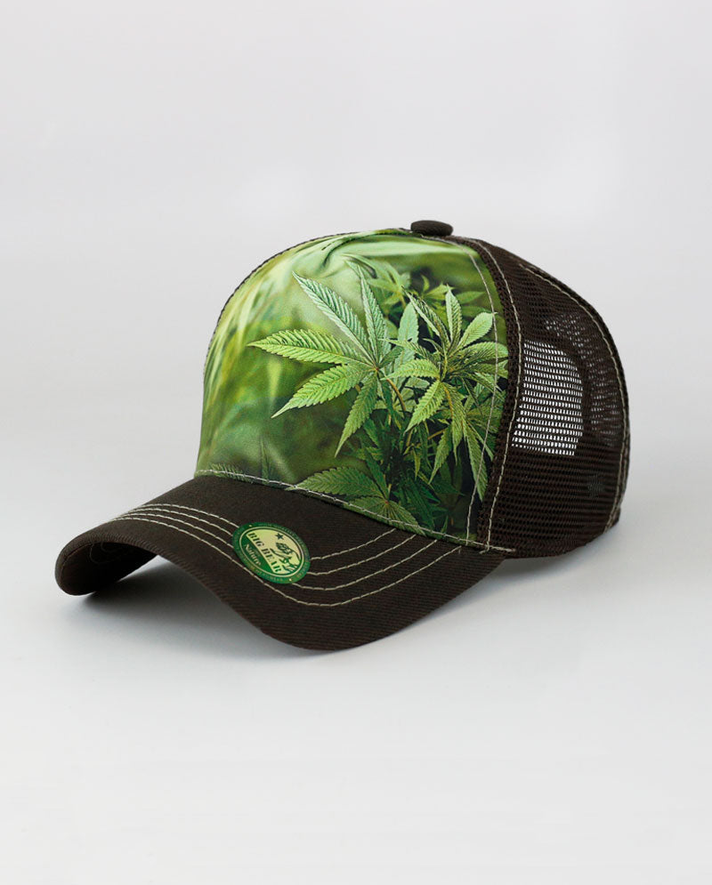 The Hat Depot - Leaf Design Mesh Trucker Cap