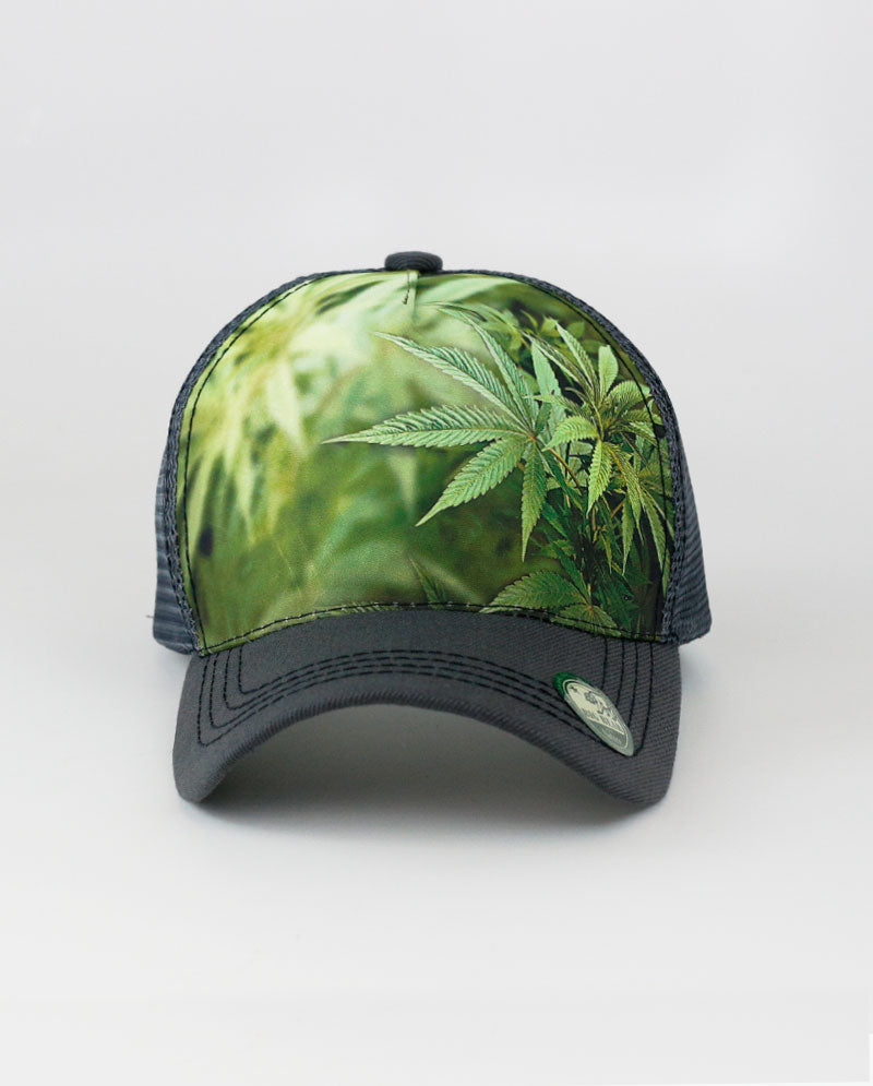 The Hat Depot - Leaf Design Mesh Trucker Cap