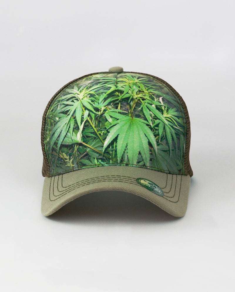 The Hat Depot - Leaf Design Mesh Trucker Cap