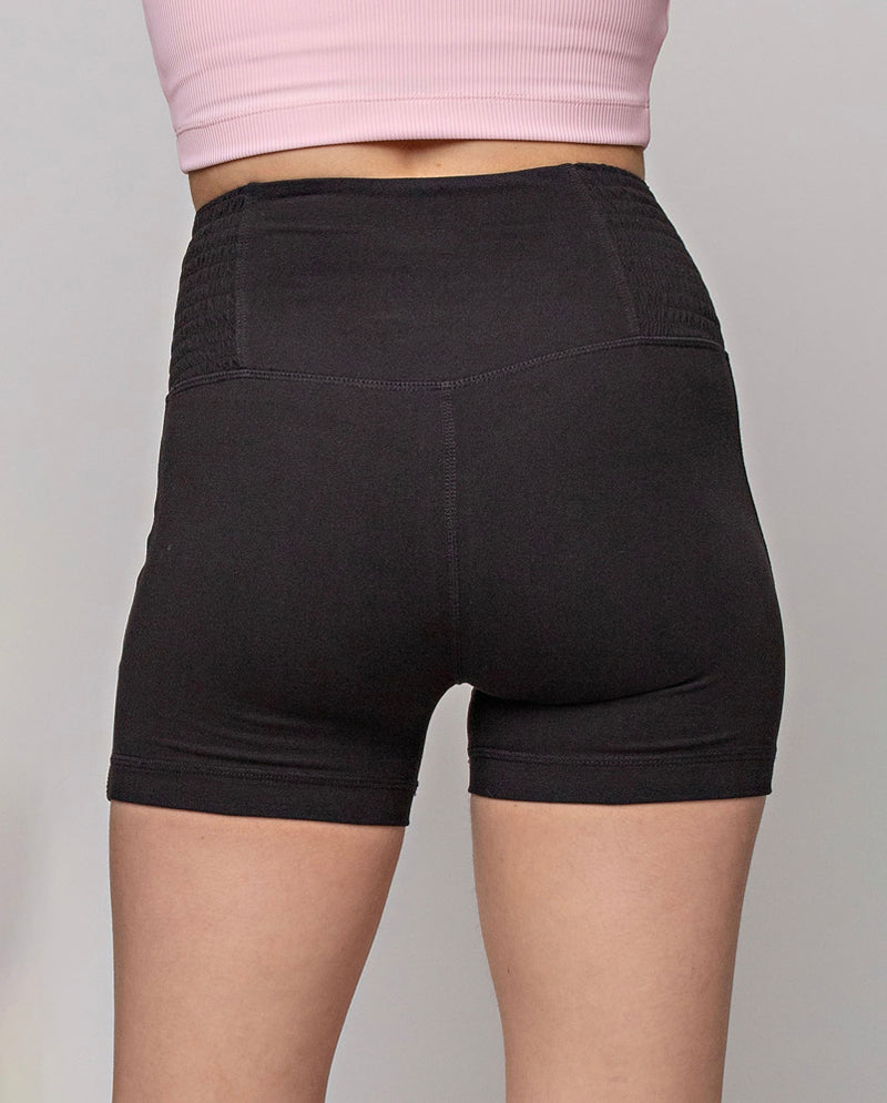 RAE MODE - BIKER SHORTS WITH SIDE SMOCKING WAIST BAND