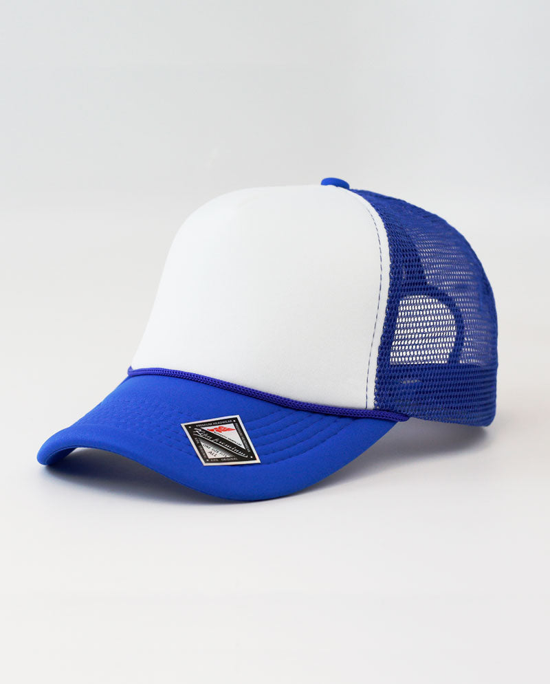 The Hat Depot - Sponge White Front Trucker Cap