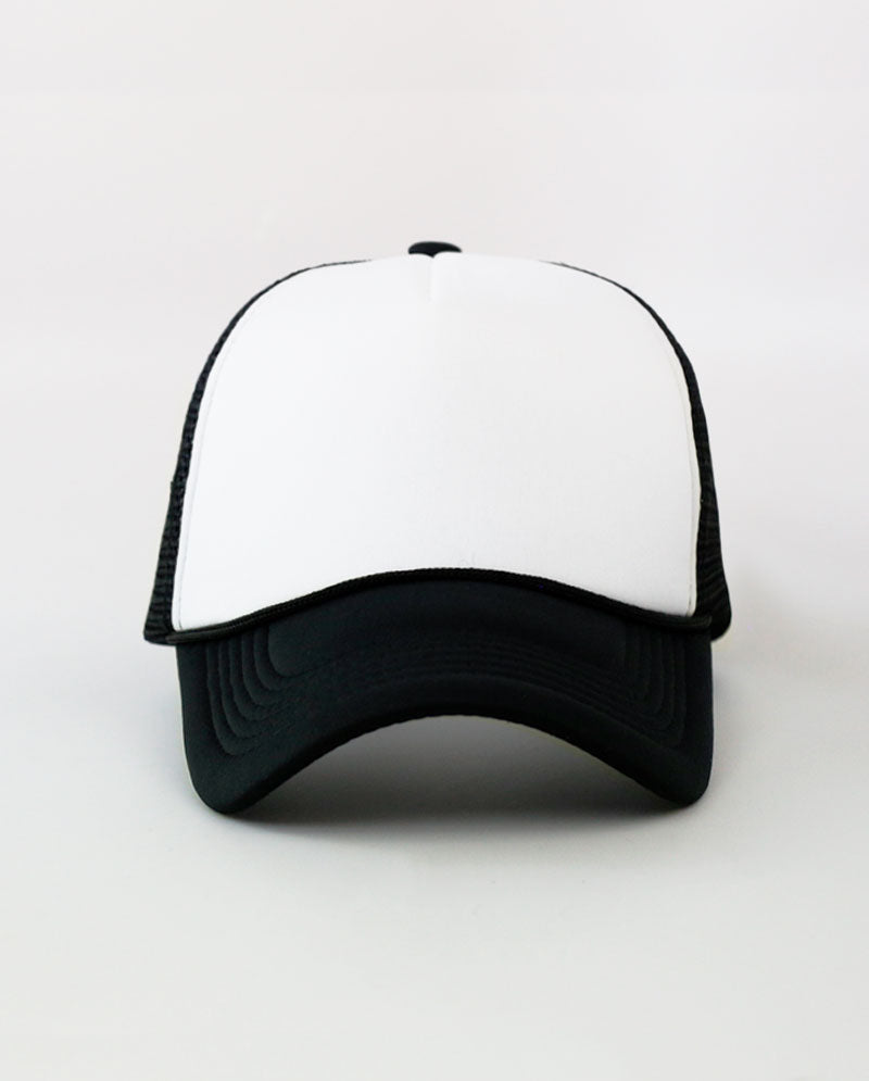 The Hat Depot - Sponge White Front Trucker Cap
