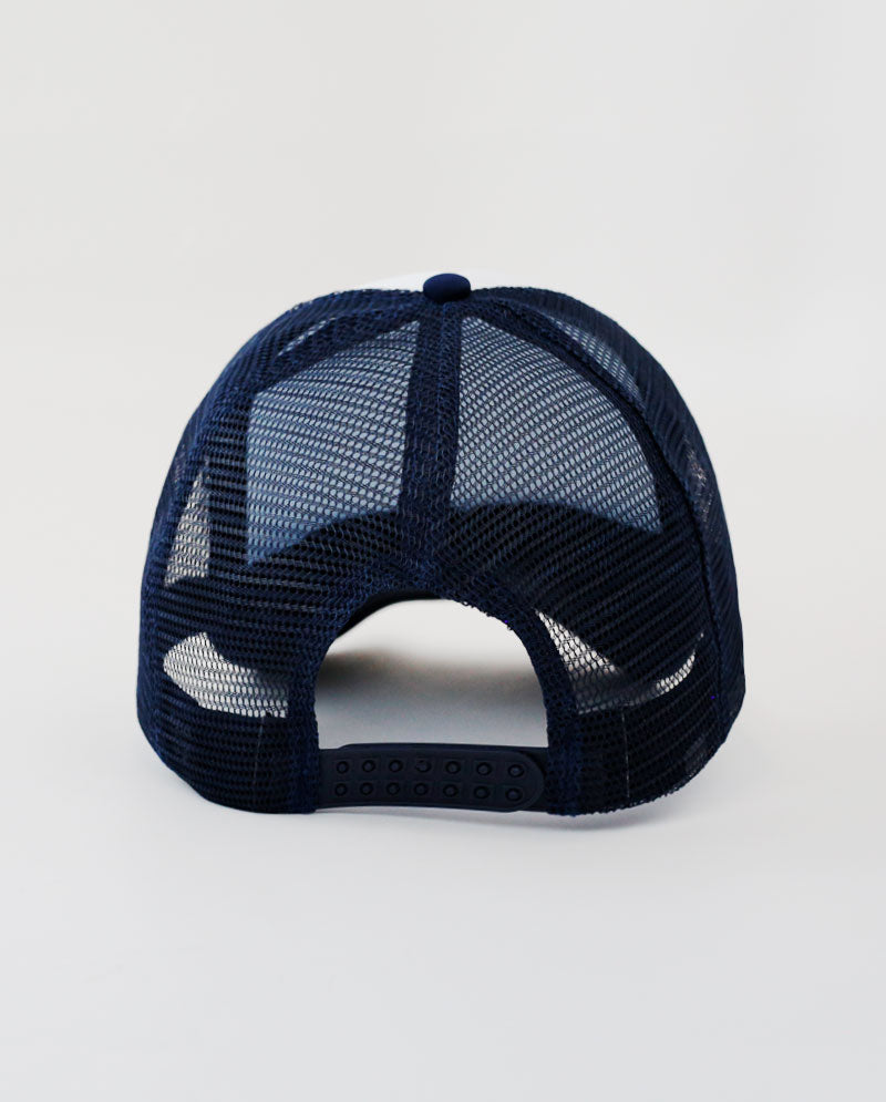 The Hat Depot - Sponge White Front Trucker Cap