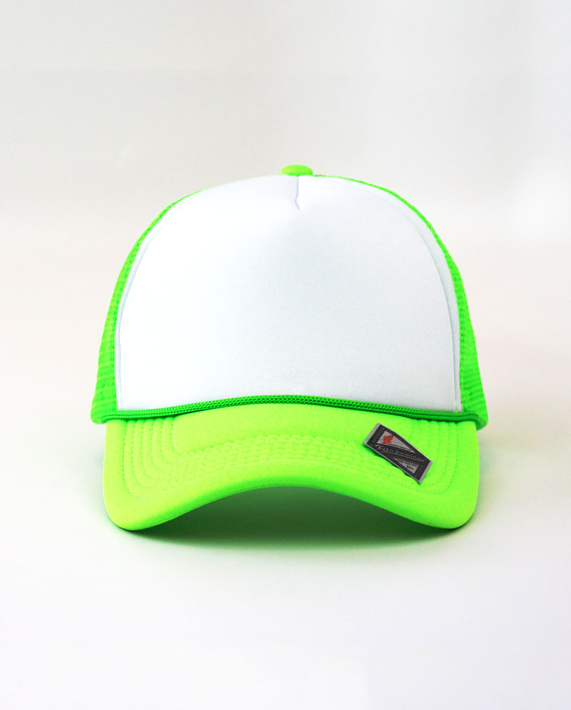 The Hat Depot - Sponge White Front Trucker Cap