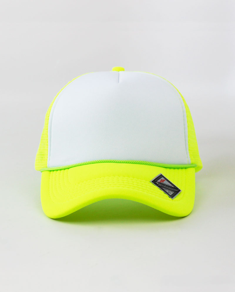 The Hat Depot - Sponge White Front Trucker Cap