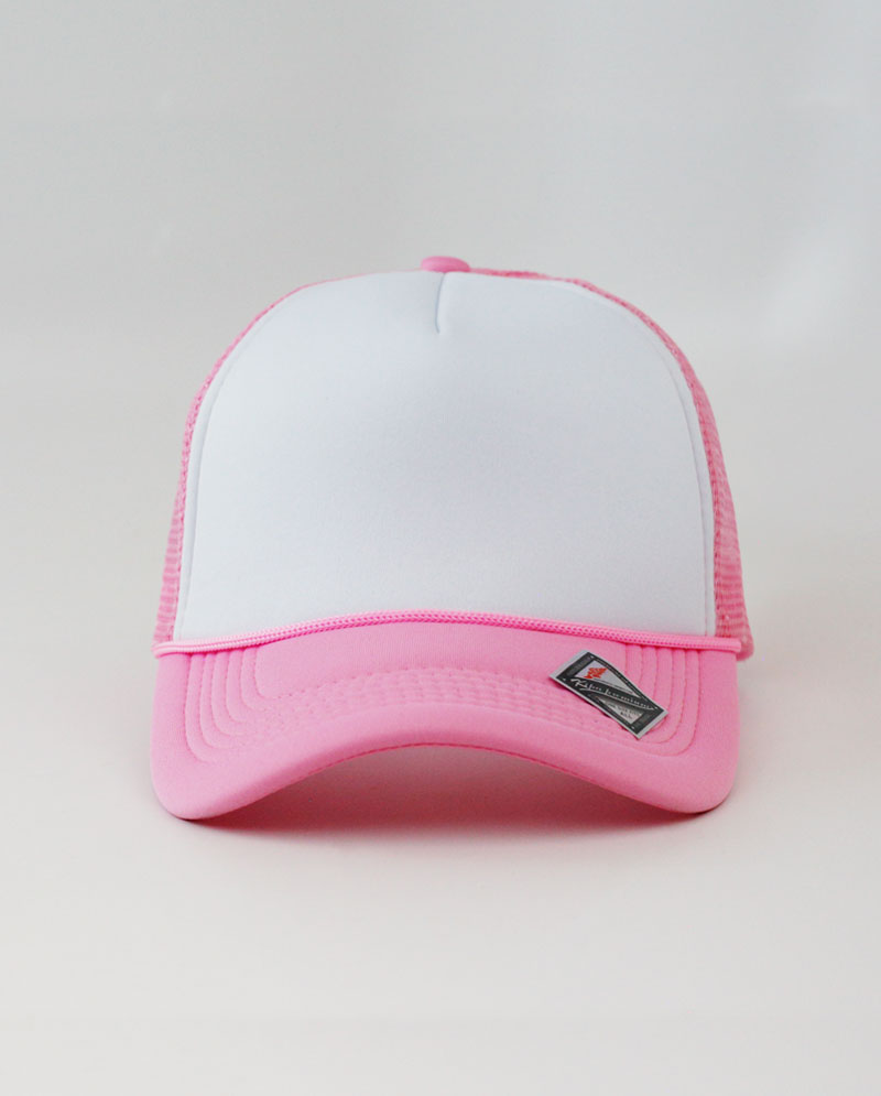 The Hat Depot - Sponge White Front Trucker Cap