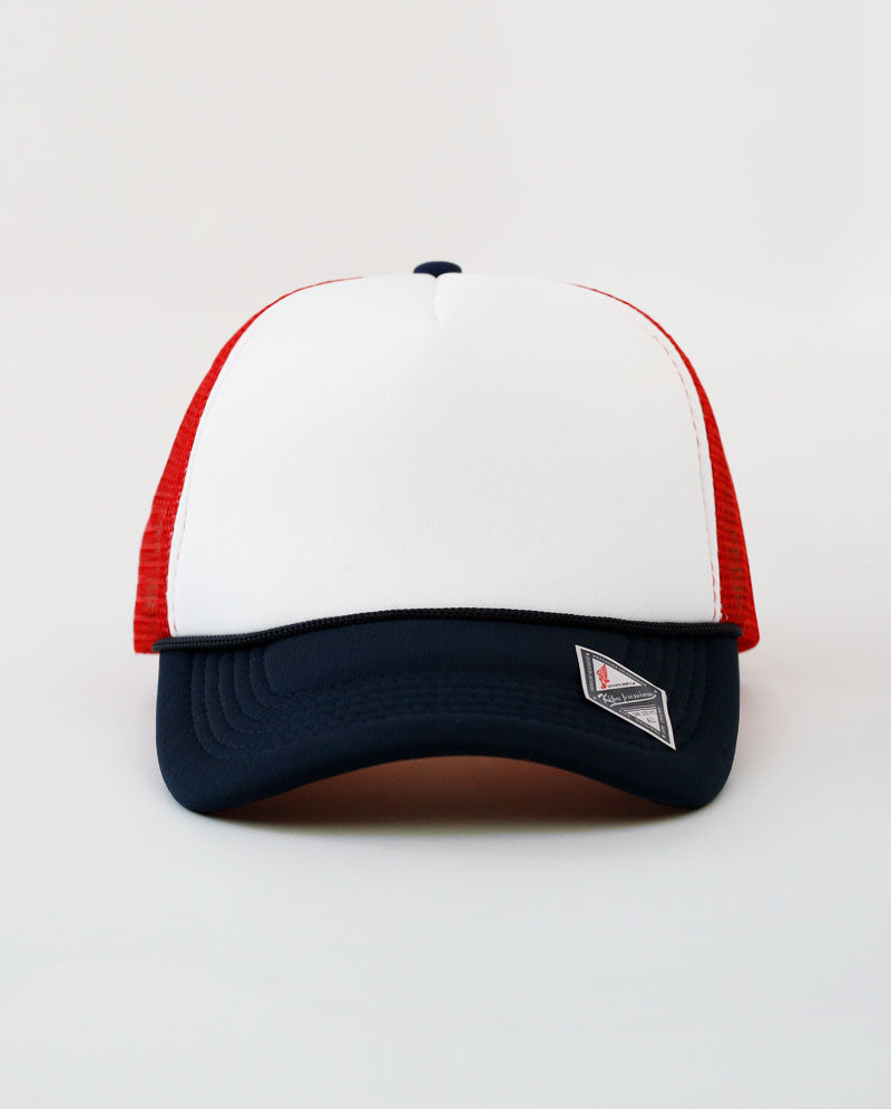 The Hat Depot - Sponge White Front Trucker Cap