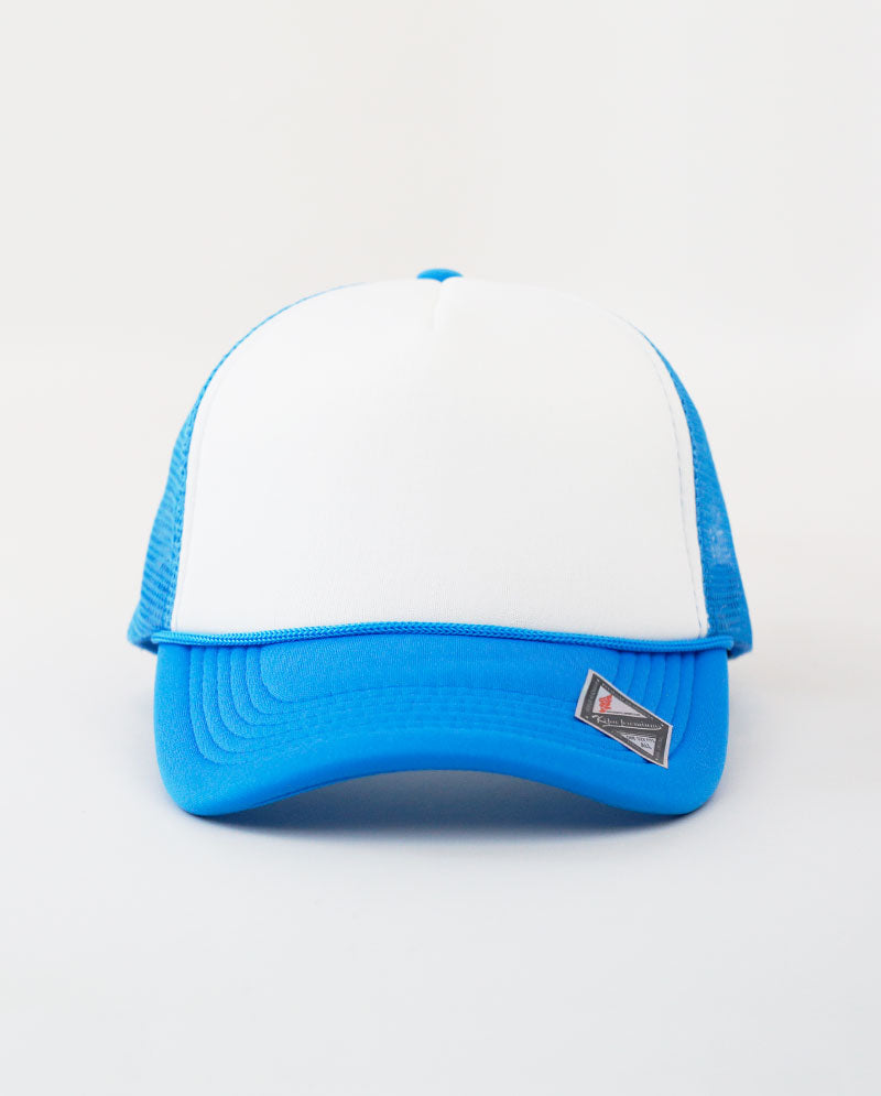 The Hat Depot - Sponge White Front Trucker Cap