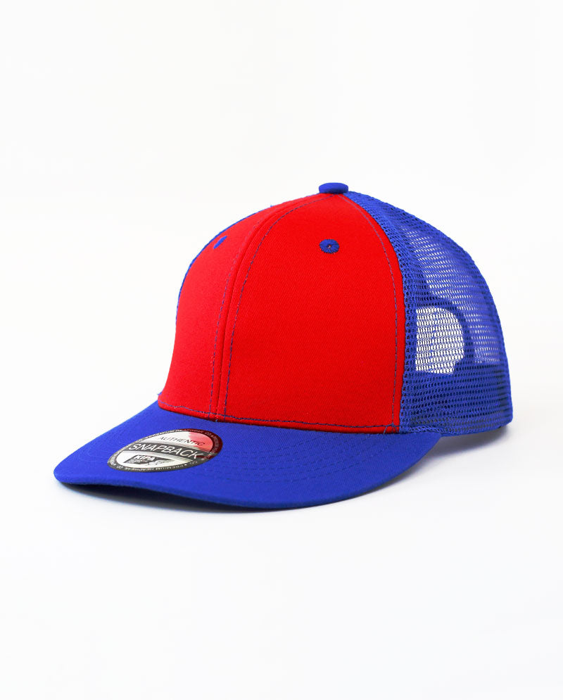 The Hat Depot - Cotton Mesh Back Two Tone Snapback Trucker Cap