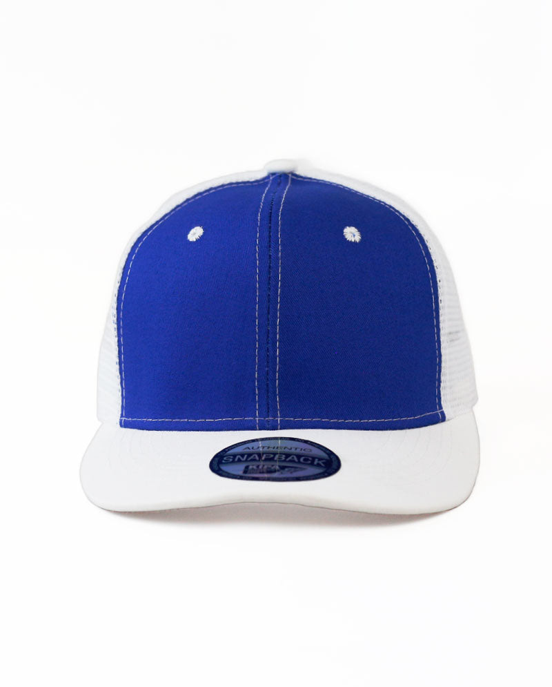 The Hat Depot - Cotton Mesh Back Two Tone Snapback Trucker Cap