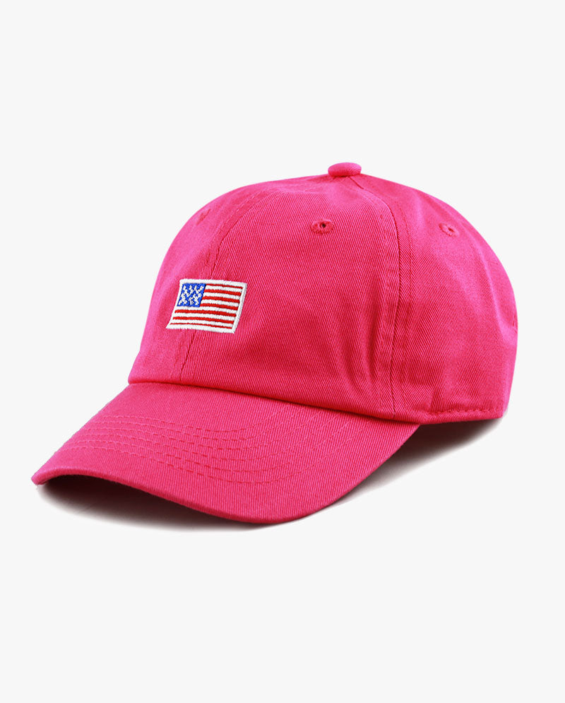 The Hat Depot Kids - Embroidered USA Flag Baseball Cap